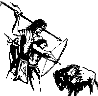 Indians killing buffalo.